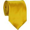 Gold Mens Solid Tie Regular