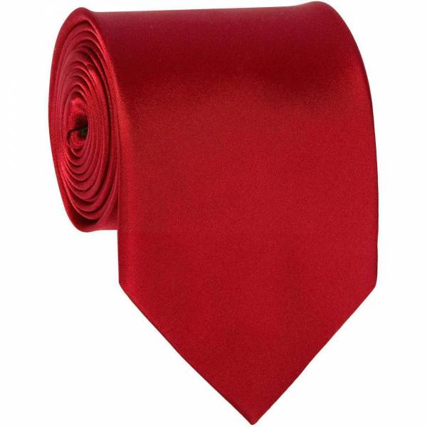 Red Mens Solid Tie Regular