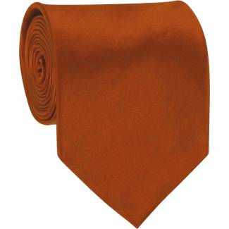 Solid Mens Tie Rust Regular