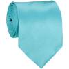 Turquoise Mens Solid Tie Regular