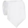 White Mens Solid Tie Regular