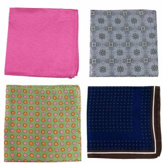 Silk Pocket Square Pack Assorted Packs