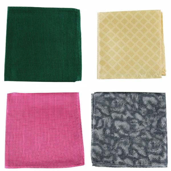 Silk Pocket Square Pack Assorted Packs