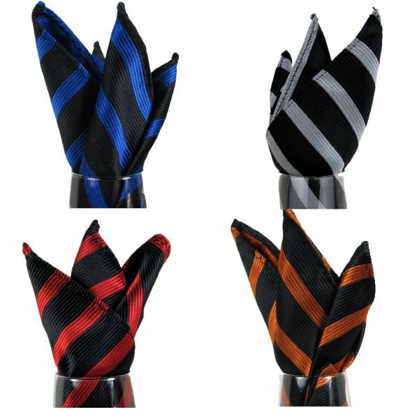 Stripe Pocket Square Pack Assorted Packs