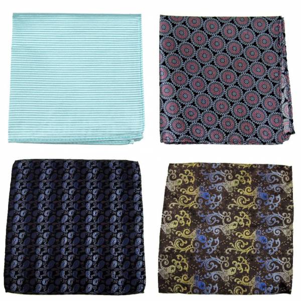 Silk Pocket Square Pack Assorted Packs