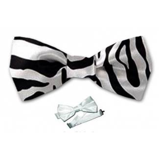 Zebra Print Bow Tie 