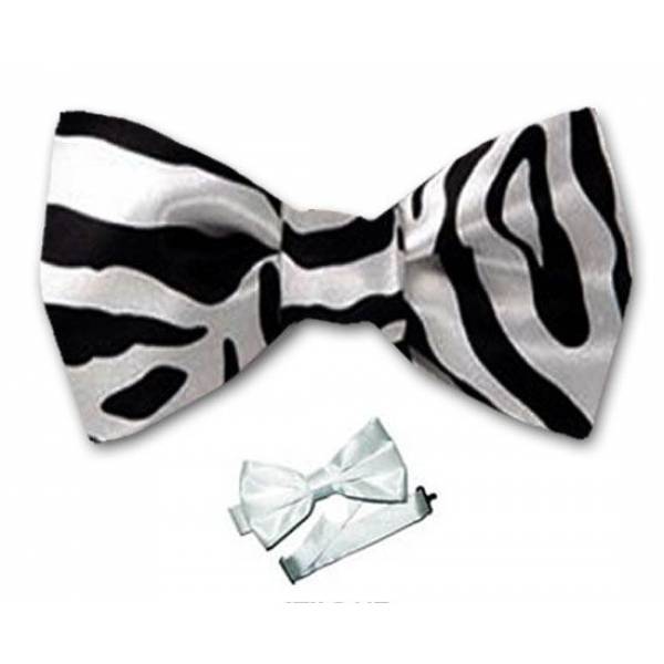 Zebra Print Bow Tie 