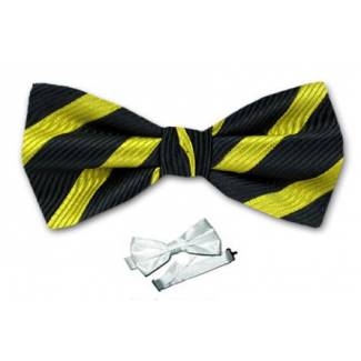 Stripe Pre Tied Bow Tie 