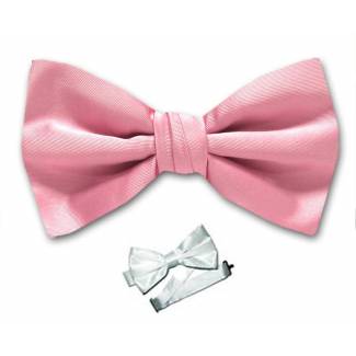 Pink Pre Tied Bow Tie 