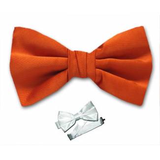 Orange Pre Tied Bow Tie 