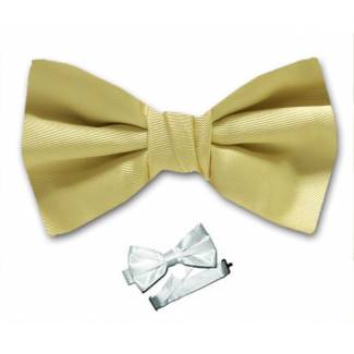 Cream Pre Tied Bow Tie 