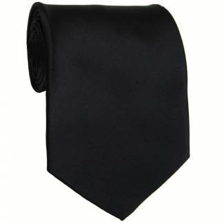 Black Solid Tie Regular