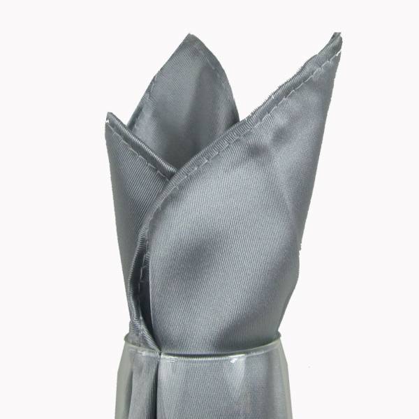 Silver Pocket Square 