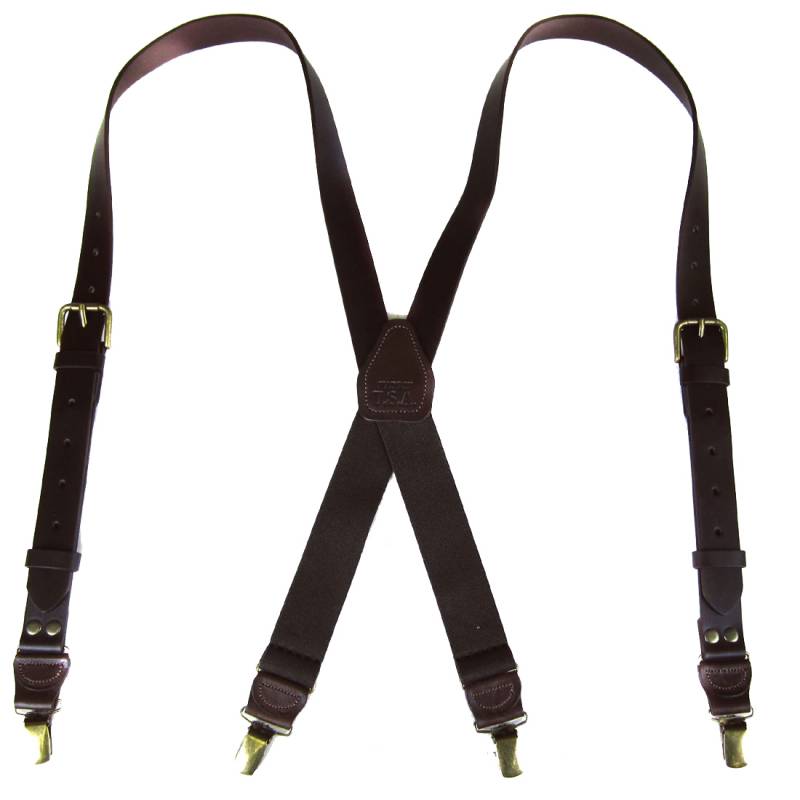 Leather Suspender 1.00 inch Made in U.S.A