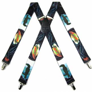 Toucan Suspenders 1.50 inch Made in U.S.A 