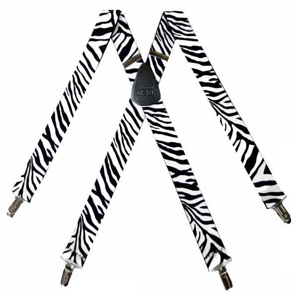 Zebra Suspenders 1.50 inch Made in U.S.A 