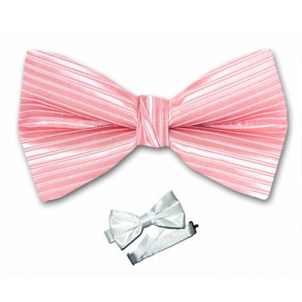 Pink Pre Tied Bow Tie 