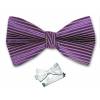 Purple Pre Tied Bow Tie Microfiber 