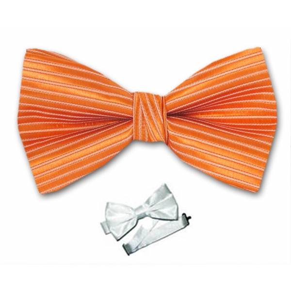 Orange Pre Tied Bow Tie 