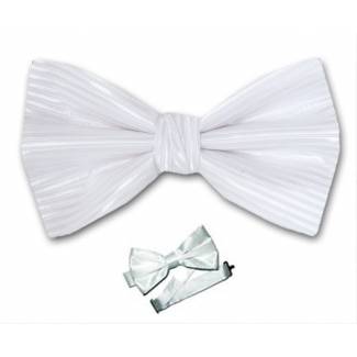 White Pre Tied Bow Tie 