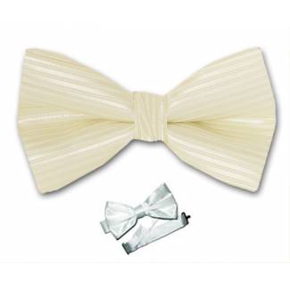 Cream Pre Tied Bow Tie 