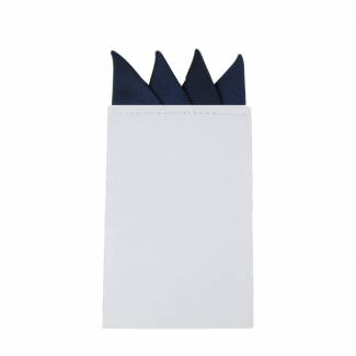 Navy Pre Folded Pocket Square 