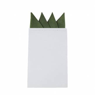 Olive Pre Folded Pocket Square 