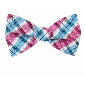 Self Tie Bow Tie Blue Self Tie