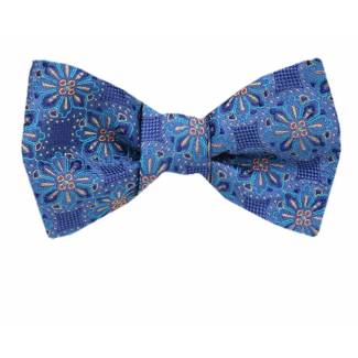 Self Tie Bow Tie Blue Self Tie