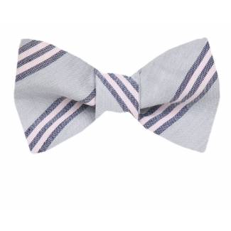 Self Tie Bow Tie Blue Self Tie