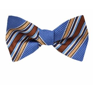 Self Tie Bow Tie Blue Self Tie