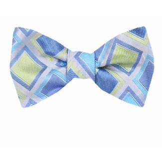 Self Tie Bow Tie Blue Self Tie