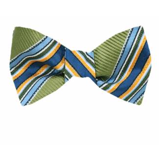 Self Tie Bow Tie Blue Self Tie