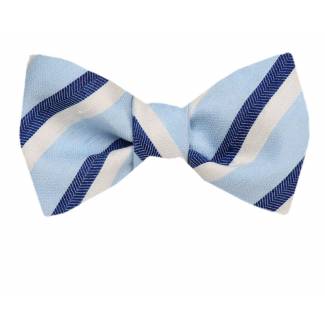 Self Tie Bow Tie Blue Self Tie