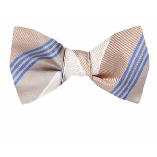 Self Tie Bow Tie Blue Self Tie