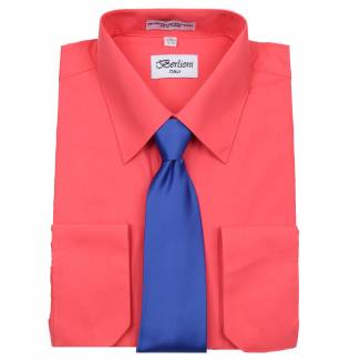 Mens Shirt Coral Mens Shirt & Tie