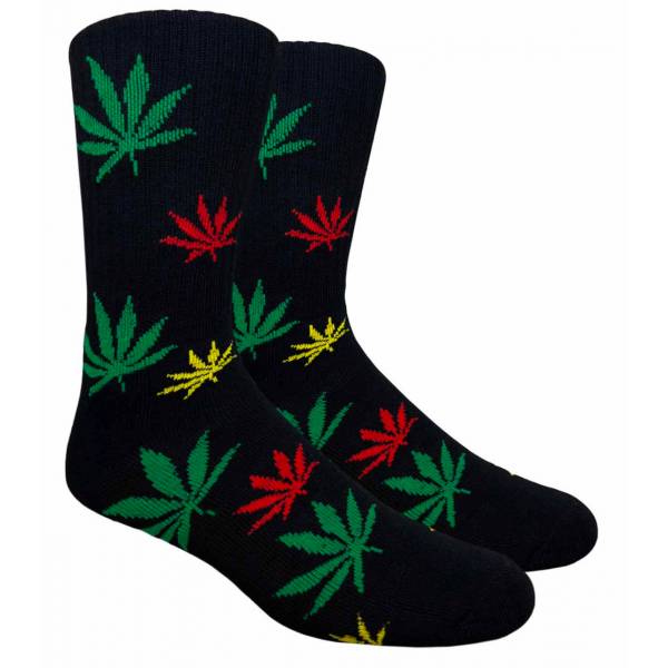 Mens Marijuana Leaf Weed Rasta Colorful Socks Socks