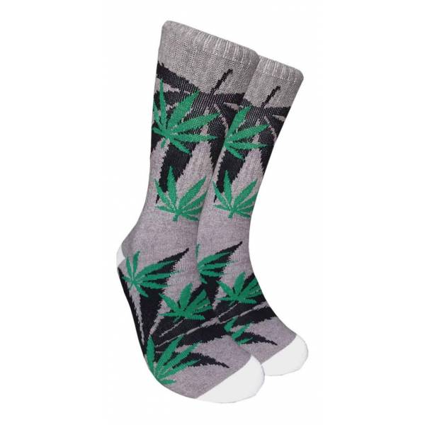 Mens Marijuana Weed Leaf Gray Socks Socks