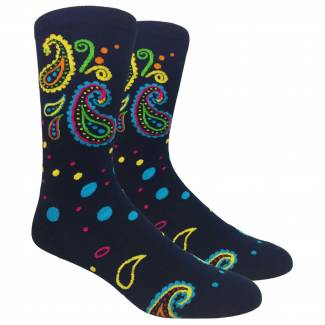 Mens Paisley Navy Socks Socks