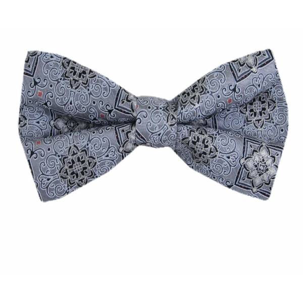 Self Tie Bow Tie Gray Self Tie