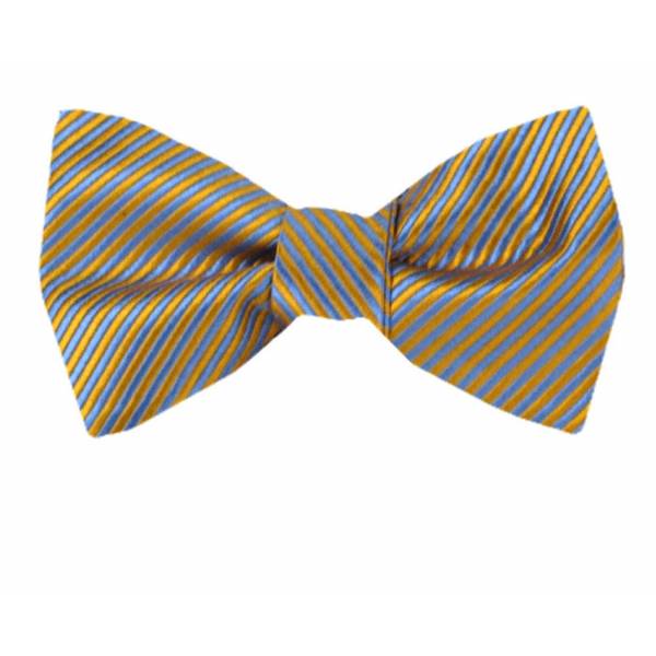 Self Tie Bow Tie Yellow Self Tie