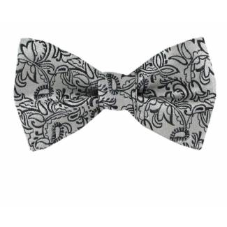 Self Tie Bow Tie Gray Self Tie