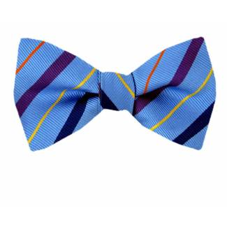 Self Tie Bow Tie Blue Self Tie