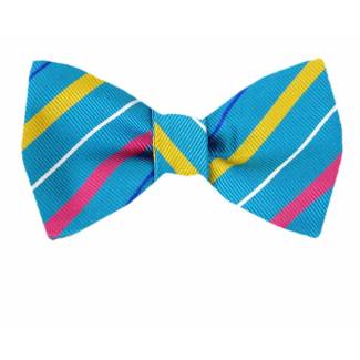 Self Tie Bow Tie Blue Self Tie