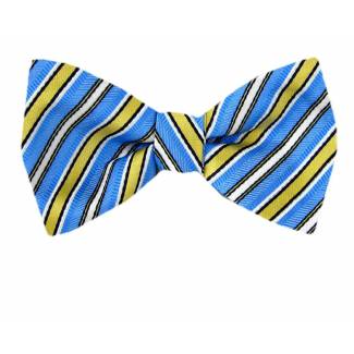 Self Tie Bow Tie Yellow Self Tie