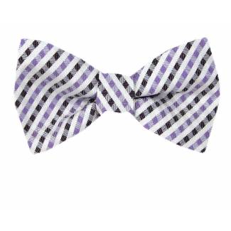 Self Tie Bow Tie Purple Self Tie