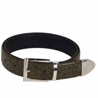 Crocodile Skin Belt Mens