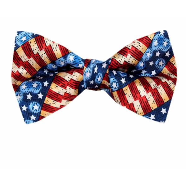 USA Flag Pre Tied Bow Tie Pre Tied Novelty