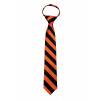 Mens College Stripe Zipper Tie Regular Length Zipper Tie