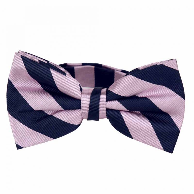 Pre Tied Striped Bow Tie